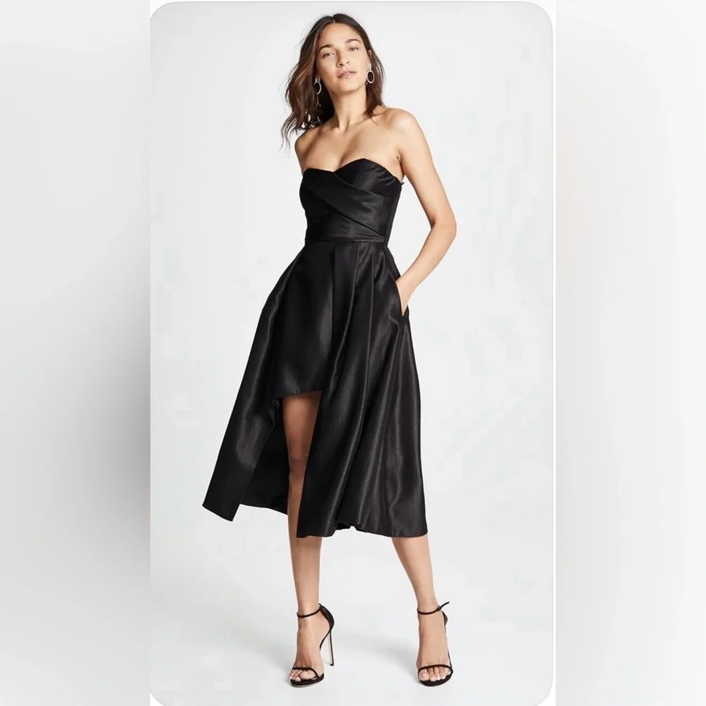 Black Halo Caine Black Strapless Evening Dress - Picture 1 of 1